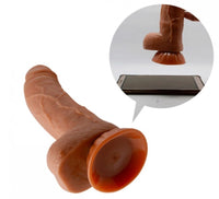 Sliding Skin Series 18 cm Yeni Nesil Çift Katmanlı Kayar Deri Özellikli Realistik Vantuzlu Dildo Penis