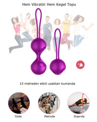 USB Şarjlı Uzaktan Kumandalı Kegel Egzersiz Topu – 10 Mod