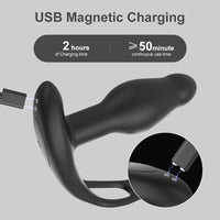 Telefon Kontrollü 360 Derece Dönüş Hareketli Halkalı Uyarıcılı Lüx Anal Vibratör