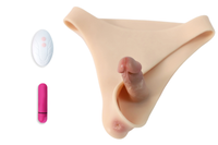Fantazi CrossDressing Uzaktan Kumandalı Giyilebilir Çift Taraflı Bisex Vajina Dildo Vibratör Kalça