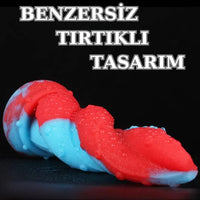 Ahtapot Canavarı Yumuşak Dokulu Kalın Realistik Yapay Penis Dildo