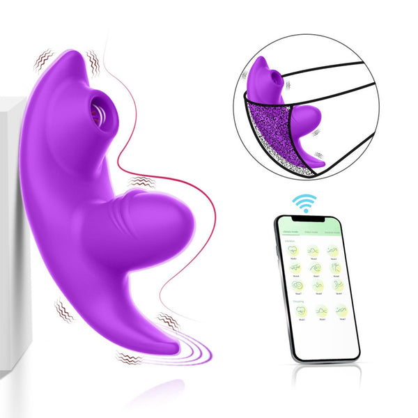 Telefon Kontrollü Külot İçi Giyilebilir G Noktası Ve Klitoris Uyarıcı Emiş Özellikli Çift Motorlu Lüx Vibratör