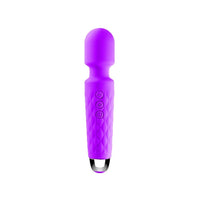 Bükülebilir Başlıklı Wand Vibratör Mor