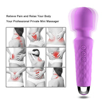 Bükülebilir Başlıklı Wand Vibratör Mor