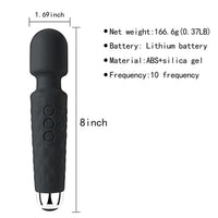 Bükülebilir Başlıklı Wand Vibratör Siyah