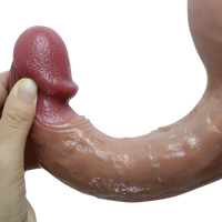 Cock Series 20 CM Ultra Yumuşak Dokulu Çift Katmanlı Damarlı Realistik Dildo Yapay Penis 