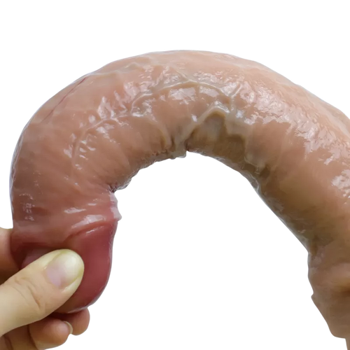 Cock Series 21,5 CM Ultra Yumuşak Dokulu Çift Katmanlı Damarlı Realistik Dildo Yapay Penis