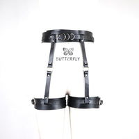 Dominant Touch Deri Bel ve Bacak Harness Takımı