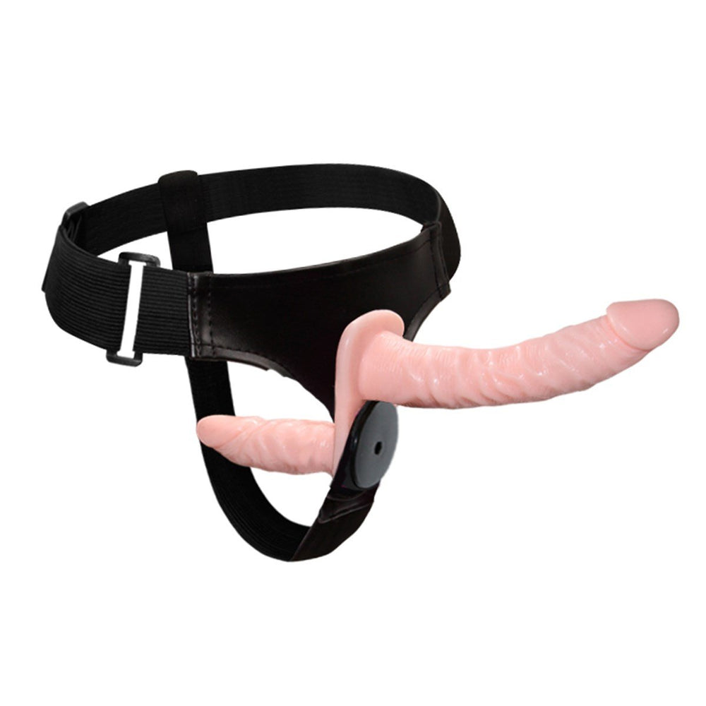Double Çift Taraflı Giyilebilen Titreşimli Bisex Dildo Strap on