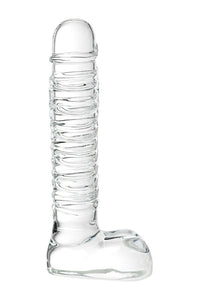 Sexus Glass Cam Dildo – Transparan, 21 cm, Sıcaklık Oyununa Uygun