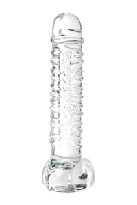 Sexus Glass Cam Dildo – Transparan, 21 cm, Sıcaklık Oyununa Uygun