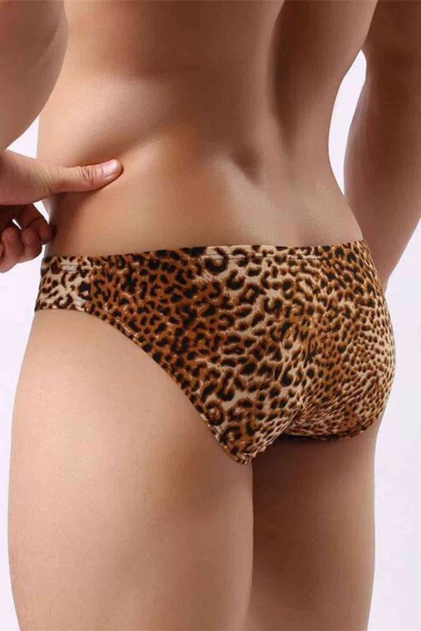 Fantazi Leopar Desenli Erkek Slip