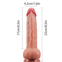 Gerçekçi Silikon Dildo 22 CM Realistik Doku, Vantuzlu & Harness‑Uyumlu