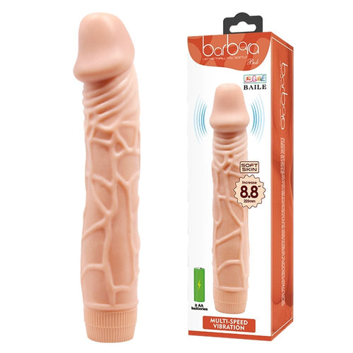 Barbara 22,5 CM Güçlü Titreşimli Klasik Realistik Gerçekci Penis Dildo