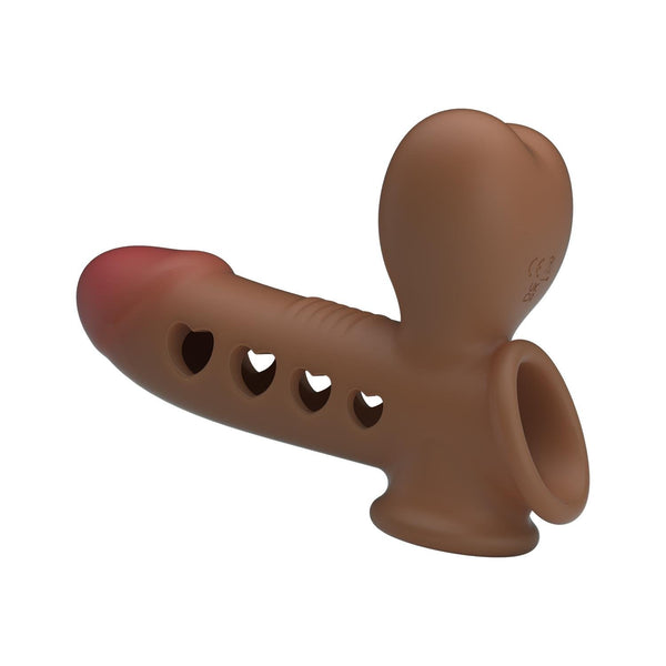 Airbag Penis Sleeve Hava Yastıklı Premium Melez Rengi Silikon Penis Kılıfı Tyronn