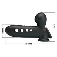 Airbag Penis Sleeve Hava Yastıklı Premium Zenci Siyahi Rengi Silikon Penis Kılıfı Crane