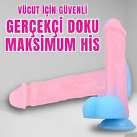 Karanlıkta Parlayan Dildo Ultra Yumuşak Realistik Yapay Penis Dildo