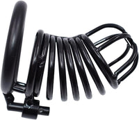 Black Platinium Kilitli Çelik Fetiş Penis Kafesi Siyah
