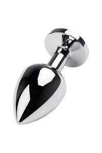 Kırmızı Metal Taşlı Özel Mücevheratlı Büyük Boy Metal Anal Plug Tıkaç