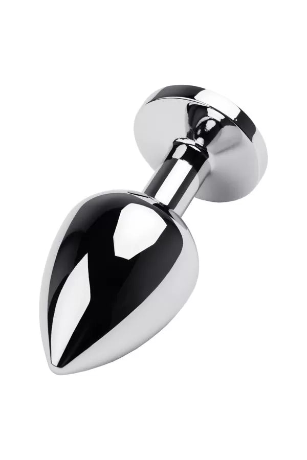 Kırmızı Metal Taşlı Özel Mücevheratlı Orta Boy Metal Anal Plug Tıkaç