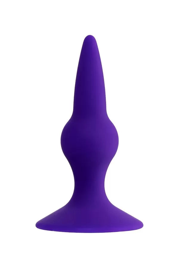 Klapsi Boğumlu Silikon Anal Plug Tıkaç Mor 10,5 Cm