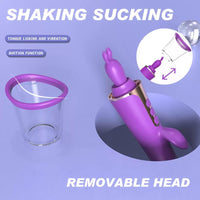 Klitoris ve G-Spot Uyarıcı Emiş Güçlü Dil Simülasyon Rabbit Vibratör