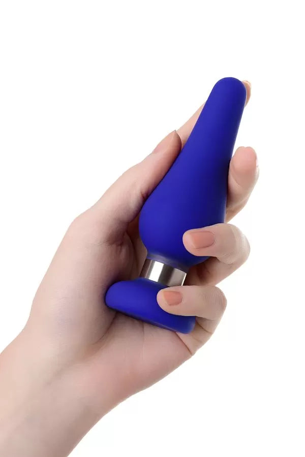 L Classic Metal Aksesuarlı Özel Silikon Anal Plug Tıkaç 13 Cm