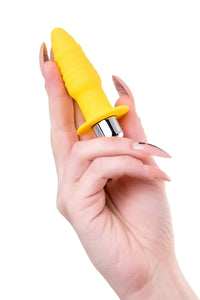 Limon Çiçeği Lancy Titreşimli Anal Vibratör Plug Sarı 