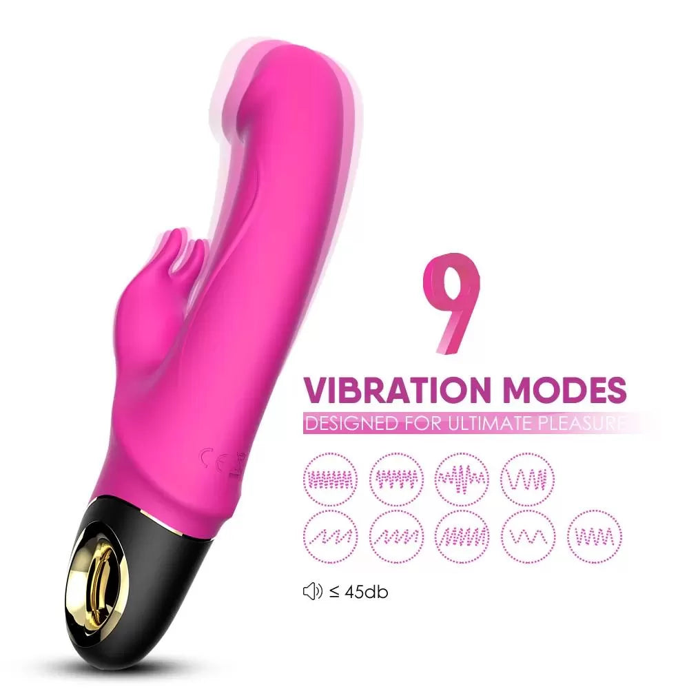 Manyetik Şarjlı Klitoris ve G Spot Uyarıcı 360° Rotasyonlu Rabbit Vibratör