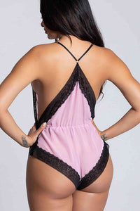 Fantezi Body Dantel Gecelik İç giyim Pembe