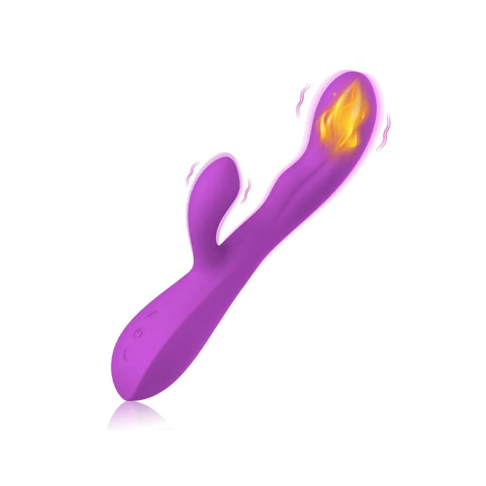 Uyarıcılı Rabbit Vibratör Mor – G Noktası & Klitoral Çift Uyarım, Güçlü Titreşimli Şarjlı Vibrator
