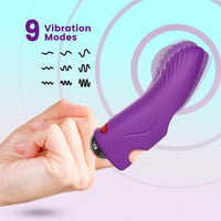 Mor Şarjlı G Nokta ve Klitoris Uyarıcı Parmağa Takılabilir Mini Vibratör