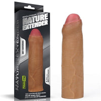 Nature Extender Sünnetsiz Ultra Gerçekçi 4.5 CM Dolgulu Premium Dokulu Melez Penis Kılıfı