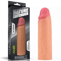Nature Extender Ultra Gerçekçi 4.5 CM Dolgulu Premium Dokulu Ten Rengi Penis Kılıfı