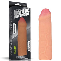 Nature Extender Sünnetsiz Ultra Gerçekçi 4.5 CM Dolgulu Premium Dokulu Penis Kılıfı