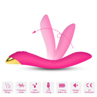 Pembe Şarjlı Esnek G Spot Uyarıcı Çok Açılı Vibratör