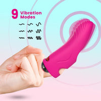 Pembe Şarjlı G Nokta ve Klitoris Uyarıcı Parmağa Takılabilir Mini Vibratör