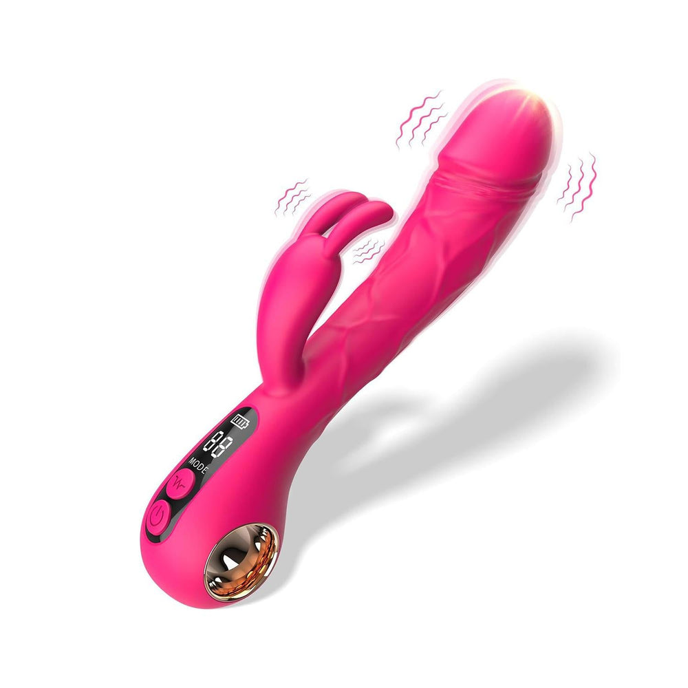 Led Ekranlı 2’si 1 Arada Rabbit Vibratör Çift Uyarım, Akıllı Ekran, Güçlü Titreşimli Vibrator