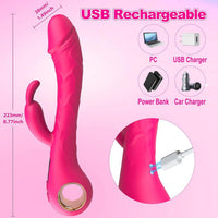 Led Ekranlı 2’si 1 Arada Rabbit Vibratör Çift Uyarım, Akıllı Ekran, Güçlü Titreşimli Vibrator