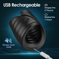 Telefon Kontrollü Ribbed Tunnel Titreşimli Stroker Mastürbatör