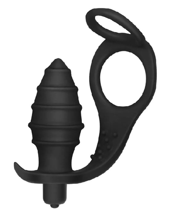 Penis Halkalı Prostat Uyarıcılı Penetrasyon Masajı Anal Plug Vibratör