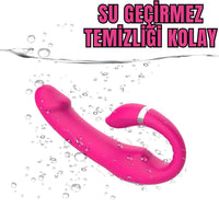 Flamingo Çift Motorlu Isıtmalı Şarjlı Bükülebilir Hareketli Strapless Strapon Vibratör