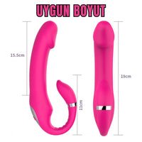 Flamingo Çift Motorlu Isıtmalı Şarjlı Bükülebilir Hareketli Strapless Strapon Vibratör