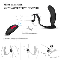 Rct Kumandalı Testis ve Penis Halkalı Prostat ve Anüs Uyarıcı Masaj Vibratör