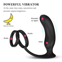 Rct Kumandalı Testis ve Penis Halkalı Prostat ve Anüs Uyarıcı Masaj Vibratör