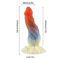 Özel Renkli Spiral Tasarımlı Yumuşak Silikon Fantasy Anal Plug Dildo – Gerçekçi Dokulu | Premium Kalite