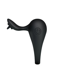 Çift Destekli Titreşimli Penis Halkası – Tıbbi Silikon | Klitoris Uyarıcılı