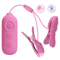 Romantik Dalga USB Şarjlı Titreşim & Elektro Şok Mandallı Göğüs Uyarıcı Takı
