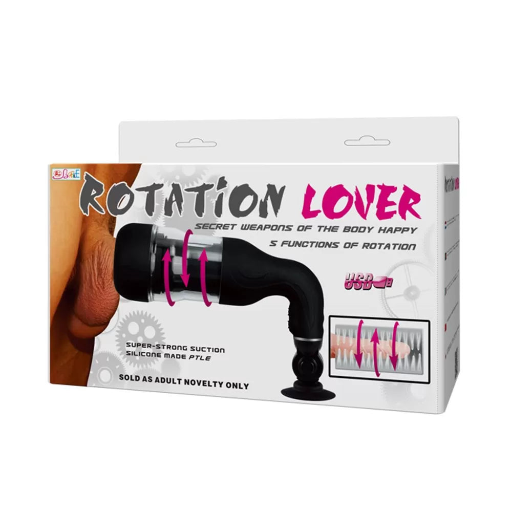 Rotation Lover Usb Şarjlı Oynar Başlıklı (Döner Başlıklı)Vantuzlu Tam Otomatik Matürbatör