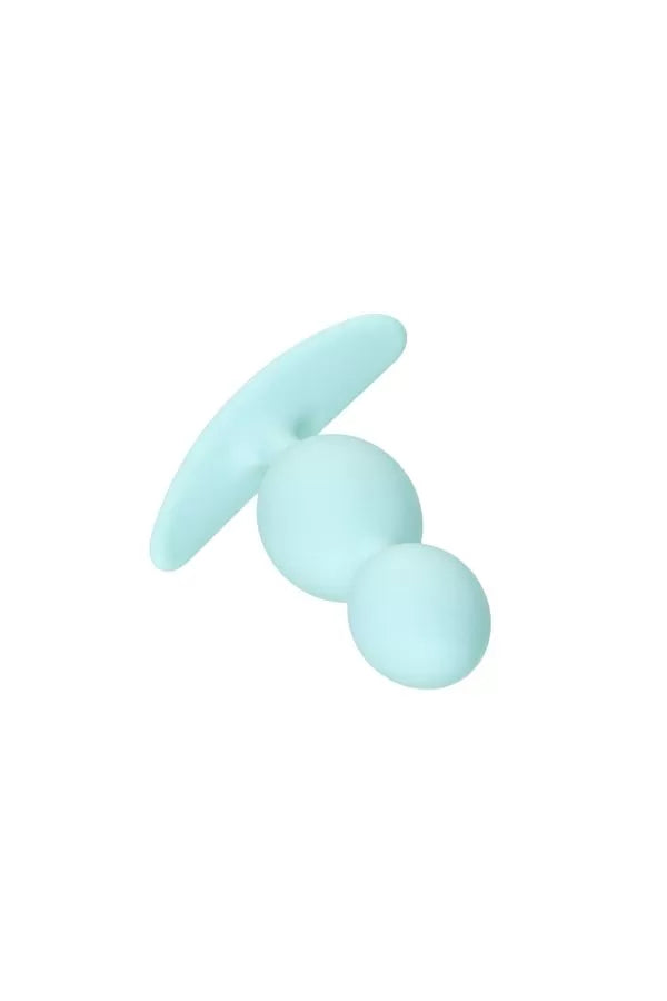 Rulo İkili Boğumlu Sıralı Silikon Anal Plug Tıkaç Su Yeşili 9,2 Cm 